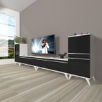 Decoraktiv EKO 9220T MDF Retro Beyaz Siyah TV Sehpa Ünitesi