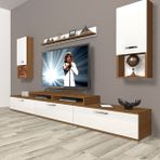Decoraktiv Ekoflex 270DA Mdf Ceviz Beyaz Tv Sehpa Ünitesi