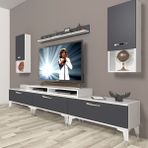 Decoraktiv Ekoflex 270DA Mdf Silver Beyaz Antrasit Tv Sehpa Ünitesi