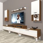 Decoraktiv Ekoflex 270DA Mdf Silver Beyaz Ceviz Tv Sehpa Ünitesi