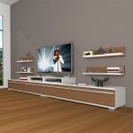 Decoraktiv Ekoflex 360R Mdf Ceviz Beyaz Tv Sehpa Ünitesi