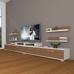 Decoraktiv Ekoflex 360R Slm Beyaz Ceviz Tv Sehpa Ünitesi