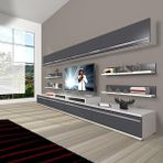 Decoraktiv Ekoflex 360Y Mdf Beyaz Antrasit Tv Sehpa Ünitesi