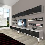 Decoraktiv Ekoflex 360Y Mdf Gold Beyaz Siyah Sehpa Ünitesi