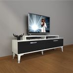 Decoraktiv Ekoflex 4 Slm Silver Beyaz Siyah Tv Sehpa Ünitesi