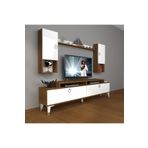 Decoraktiv Ekoflex 5DA Ceviz Beyaz Mdf Tv Ünitesi