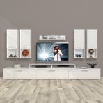 Decoraktiv Ekoflex 8DA Slm Parlak Beyaz Tv Sehpa Ünitesi