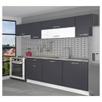 Decoraktiv Ekol 240 Antrasit Hazır Mutfak Dolabı