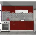 Decoraktiv Ekol 240 Bordo Hazır Mutfak Dolabı