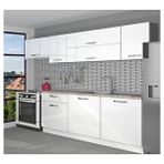 Decoraktiv Ekol 240 Parlak Beyaz Hazır Mutfak Dolabı