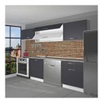 Decoraktiv Elite 220 Antrasit Hazır Mutfak Dolabı
