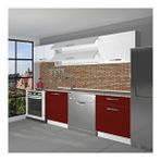 Decoraktiv Elite 220 Bordo Beyaz Hazır Mutfak Dolabı