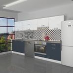 Decoraktiv Elite 280Y Ankastre Modüllü Mdf Hazır Mutfak Dolabı - Tezgah Dahil - Antrasit Beyaz - Antrasit - Beyaz