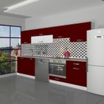 Decoraktiv Elite 280Y Ankastre Modüllü Mdf Hazır Mutfak Dolabı - Tezgah Dahil - Bordo