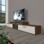Decoraktiv Flex 130 Mdf Ceviz Siyah Tv Sehpa Ünitesi