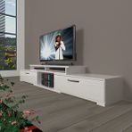 Decoraktiv Flex 130 Mdf Parlak Beyaz Tv Sehpa Ünitesi