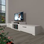 Decoraktiv Flex 4 Slm Parlak Beyaz Tv Sehpa Ünitesi