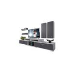 Decoraktiv Flex 5D130 Beyaz Antrasit Mdf Tv Ünitesi
