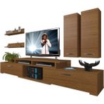 Decoraktiv Flex 5D130 MDF Naturel Ceviz Tv Ünitesi