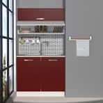 Decoraktiv Mini 100t Mdf Hazır Mutfak Dolabı Bordo