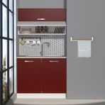 Decoraktiv Mini 100t MDF Hazır Mutfak Dolabı - Tezgah Dahil - Bordo