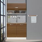 Decoraktiv Mini 100y Mdf Hazır Mutfak Dolabı Naturel Ceviz