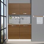 Decoraktiv Mini 120 Mdf Hazır Mutfak Dolabı Naturel Ceviz
