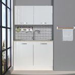 Decoraktiv Mini 120 Mdf Hazır Mutfak Dolabı Parlak Beyaz