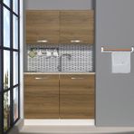 Decoraktiv Mini 120 MDF Hazır Mutfak Dolabı - Tezgah Dahil - Naturel Pera