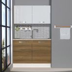 Decoraktiv Mini 120 MDF Hazır Mutfak Dolabı - Tezgah Dahil - Pera - Beyaz