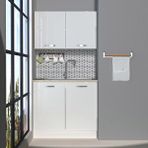 Decoraktiv Mini 90 Mdf Hazır Mutfak Dolabı Parlak Beyaz