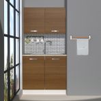 Decoraktiv Mini 90 MDF Hazır Mutfak Dolabı - Tezgah Dahil - Naturel Ceviz