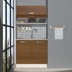 Decoraktiv Mini 90y Mdf Hazır Mutfak Dolabı Naturel Ceviz