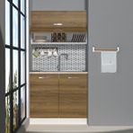 Decoraktiv Mini 90y Mdf Hazır Mutfak Dolabı Naturel Pera