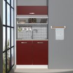 Decoraktiv Mini 90Y MDF Hazır Mutfak Dolabı - Tezgah Dahil - Bordo