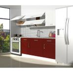 Decoraktiv Prestij 220 MDF Hazır Mutfak Dolabı - Tezgah Dahil - Bordo - Beyaz