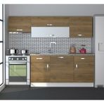 Decoraktiv Prestij 220 MDF Hazır Mutfak Dolabı - Tezgah Dahil - Naturel Pera