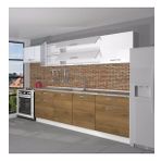 Decoraktiv Prestij 280 MDF Hazır Mutfak Dolabı - Tezgah Dahil - Parlak Beyaz