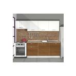 Decoraktiv Smart 240 Mdf Hazır Mutfak Dolabı Ceviz Beyaz