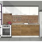 Decoraktiv Smart 240 MDF Hazır Mutfak Dolabı - Tezgah Dahil - Pera - Beyaz