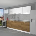 Decoraktiv Smart 280 cm Parlak Beyaz Hazır Mutfak Dolabı
