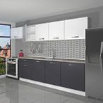 Decoraktiv Smart 280 Mdf Hazır Mutfak Dolabı Antrasit Beyaz