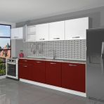 Decoraktiv Smart 280 Mdf Hazır Mutfak Dolabı Bordo Beyaz