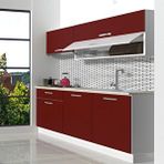 Decoraktiv Style 160 Mdf Hazır Mutfak Dolabı Bordo