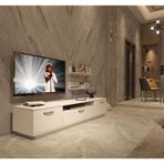 Decoraktiv Trendstyle 4 Mdf Parlak Beyaz Tv Ünitesi Tv Sehpası