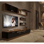 Decoraktiv Trendstyle 5220 Ceviz Siyah Slm Tv Ünitesi Tv Sehpası