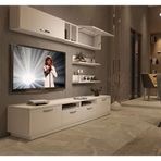 Decoraktiv Trendstyle 5220 Parlak Beyaz Slm Tv Ünitesi Tv Sehpası