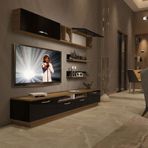 Decoraktiv Trendstyle 5220 Pera Siyah Mdf Tv Ünitesi Tv Sehpası