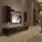 Decoraktiv Trendstyle 5220D Pera Siyah Mermer PDF Tv Ünitesi