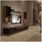 Decoraktiv Trendstyle 5220da Mdf Ceviz-Siyah Tv Ünitesi